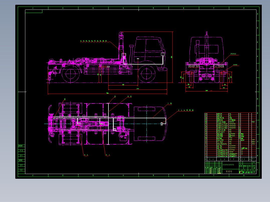 车厢可卸式垃圾收集转运车勾臂车电器系统设计图纸