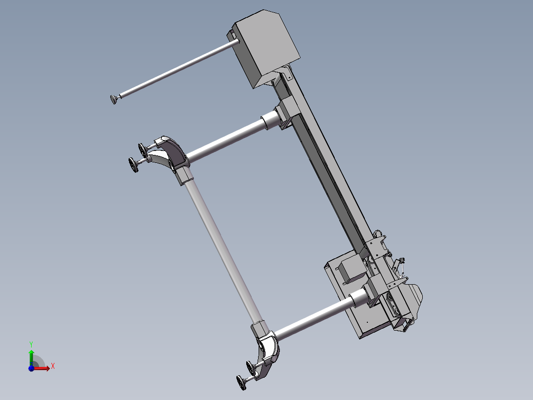 分页机3D图纸 机械设计图纸参考 非标自动化机械3D图纸设计1前视图