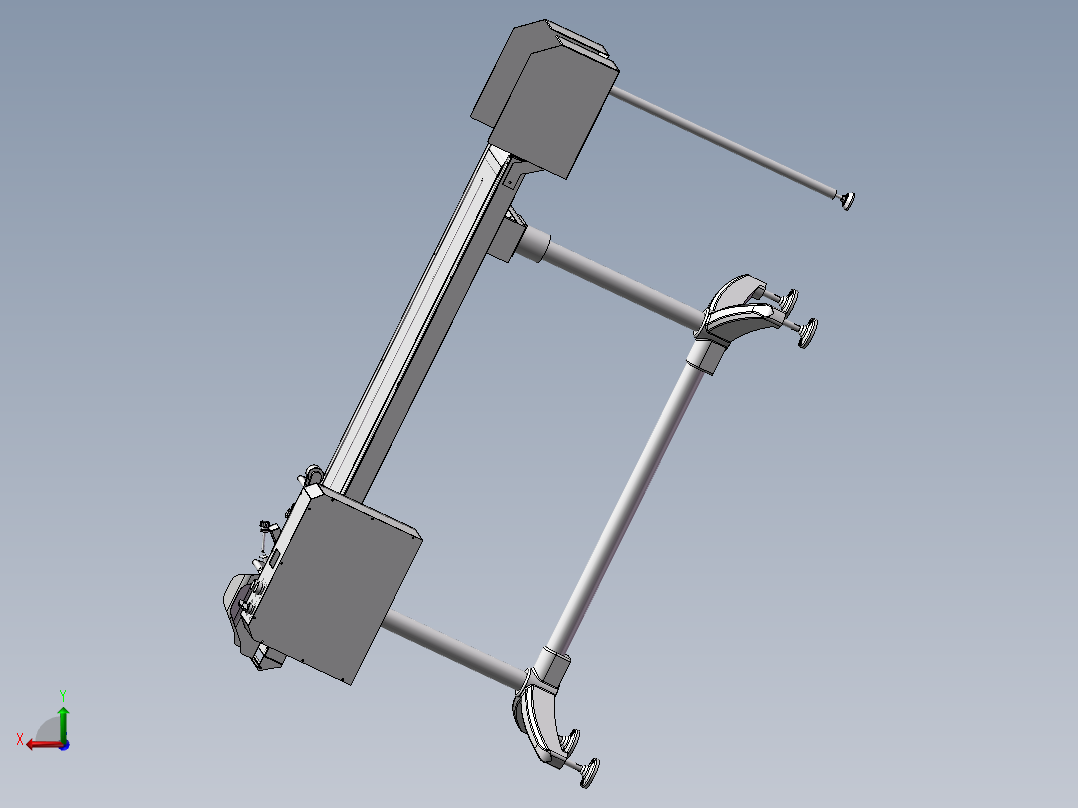 分页机3D图纸 机械设计图纸参考 非标自动化机械3D图纸设计1后视图