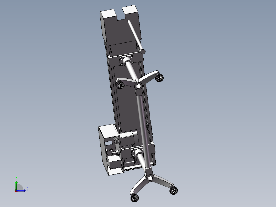 分页机3D图纸 机械设计图纸参考 非标自动化机械3D图纸设计1左视图
