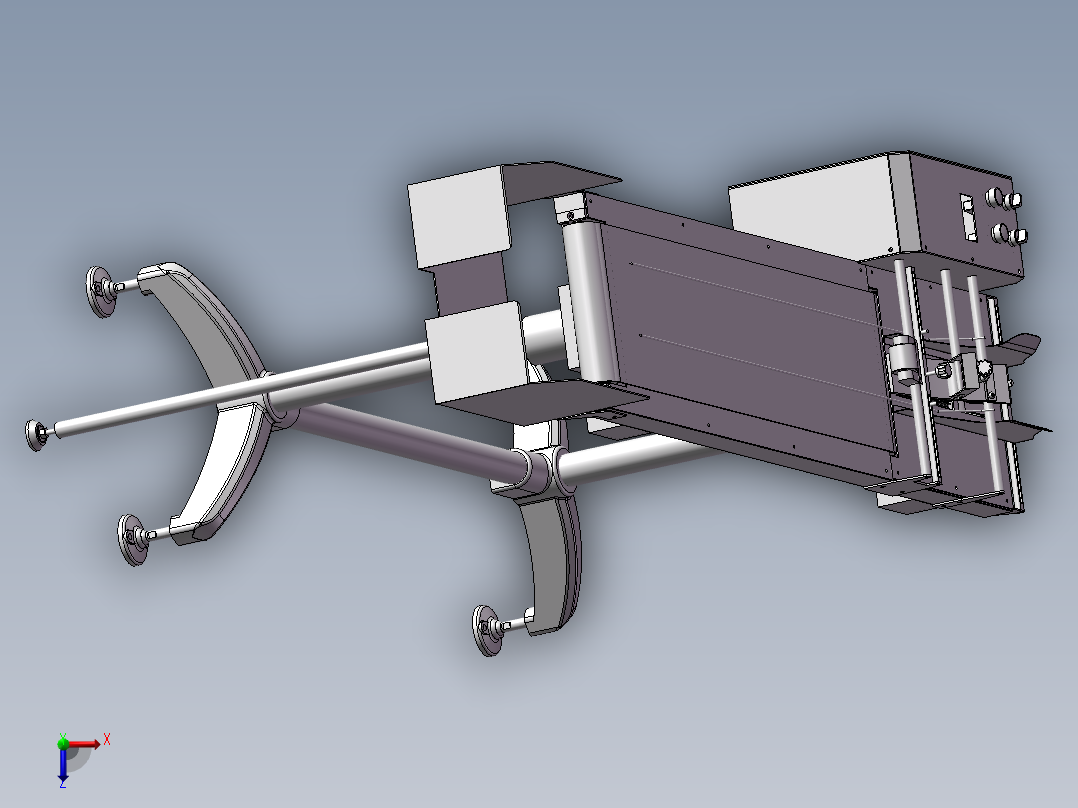 分页机3D图纸 机械设计图纸参考 非标自动化机械3D图纸设计1俯视图