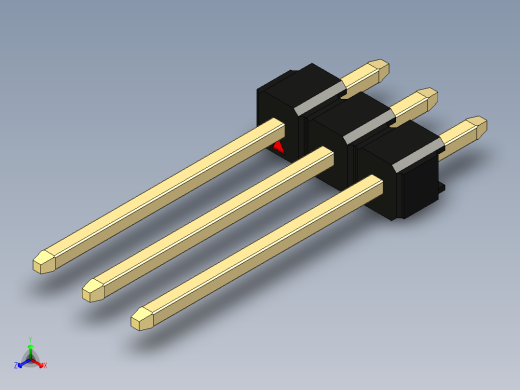 彩色公头100mil（2.54mm）系列-DS1021_black_1x03p_100mil_Type5_rev1.0