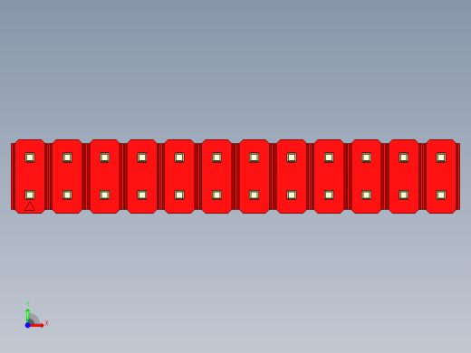 彩色公头100mil（2.54mm）系列-DS1021_red_2x12p_100mil_Type43_rev1.0前视缩略图