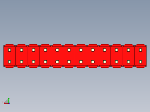 彩色公头100mil（2.54mm）系列-DS1021_red_2x12p_100mil_Type43_rev1.0后视缩略图