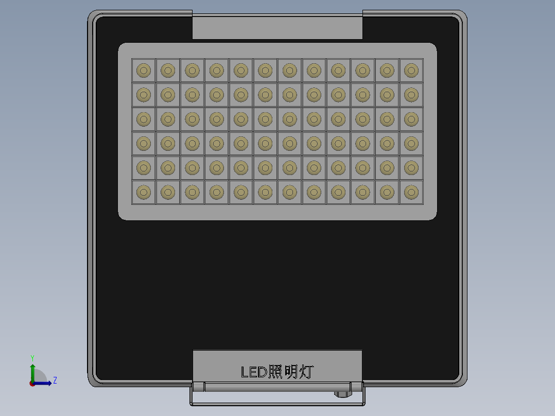 LED照明灯模型左视图