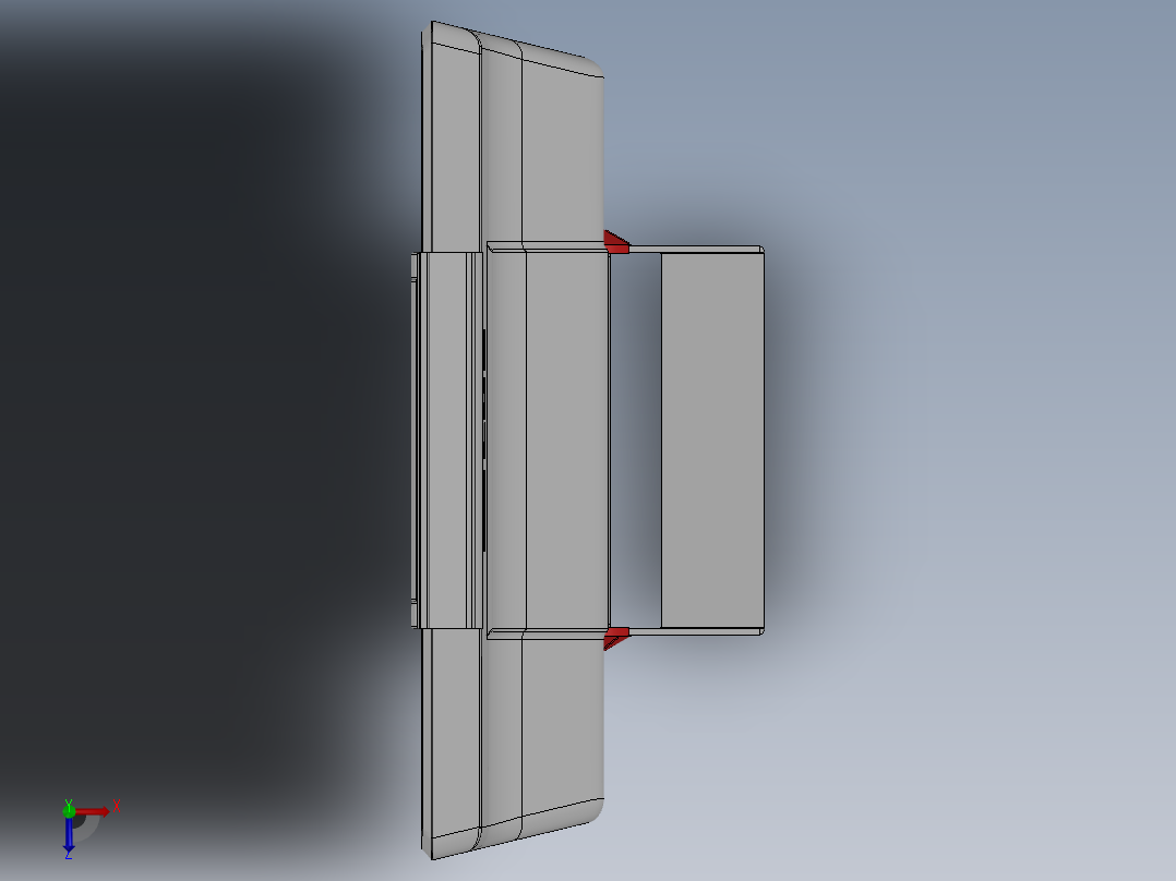 LED照明灯模型俯视图