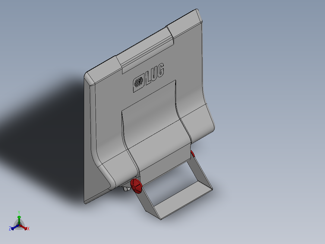 LED照明灯模型正等轴测图