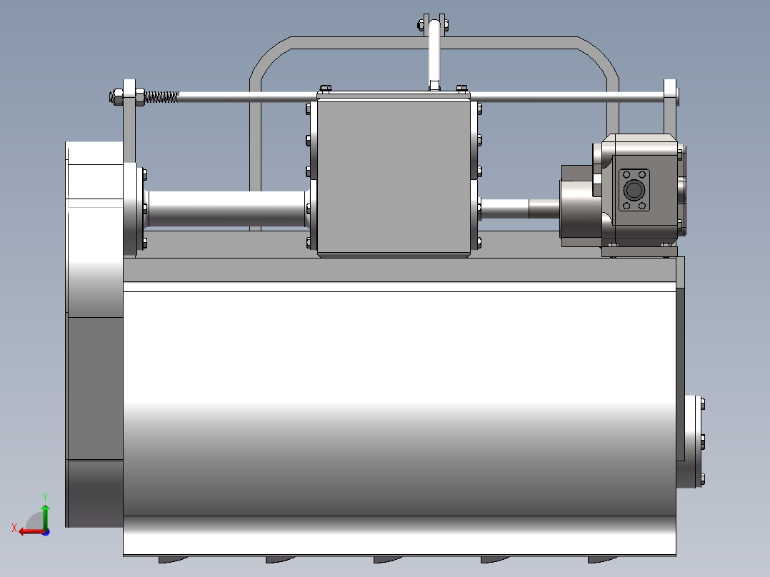 果园除草机设计-碎草机【含三维SolidWorks及9张CAD图纸】后视图