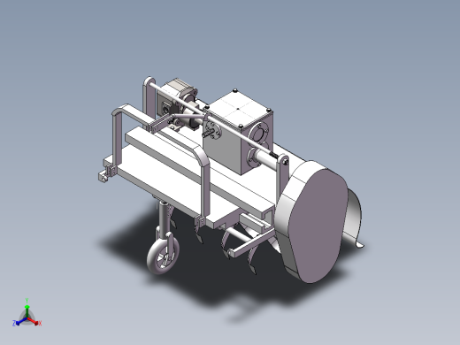 果园除草机设计-碎草机【含三维SolidWorks及9张CAD图纸】正等轴测缩略图