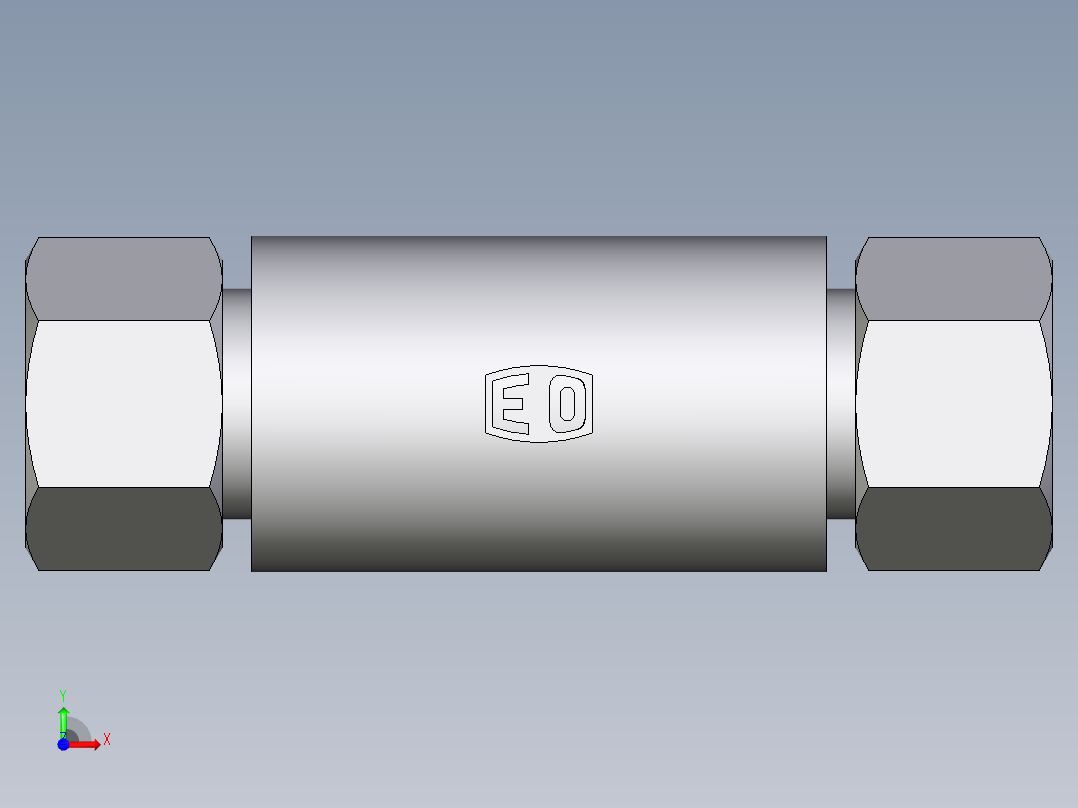 卡套式工业通用硬管接头EO_Weld_bulkhead_fitting_ESV16S前视图