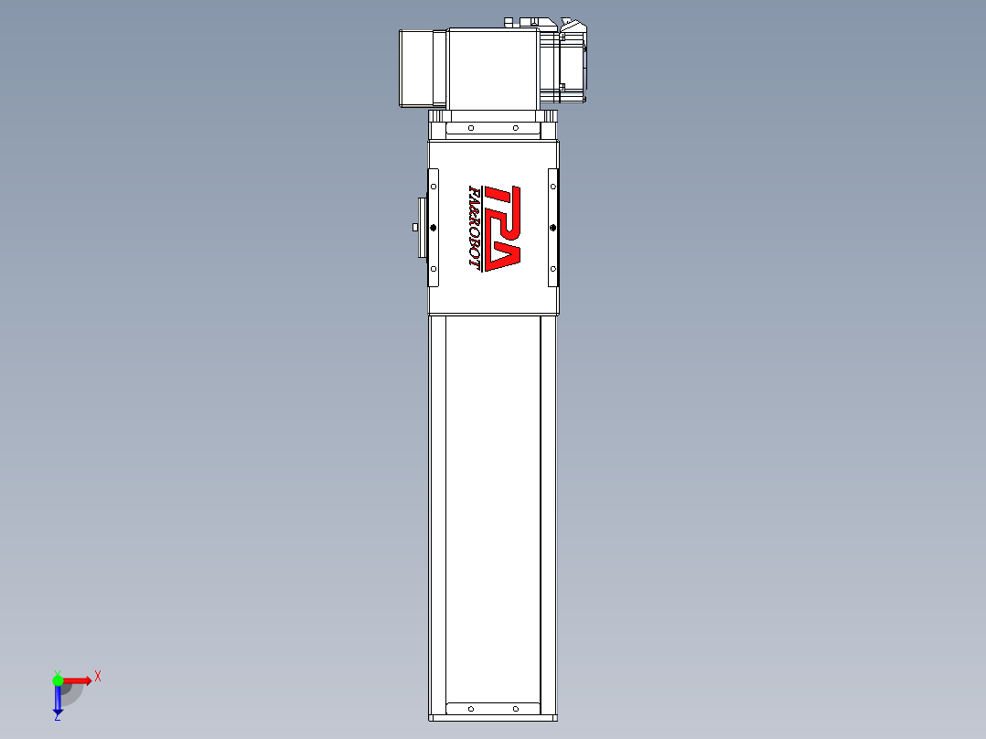同步带全封闭直线模组TPA-HCB-110D-90-L300-RP-C-P40-N3俯视图