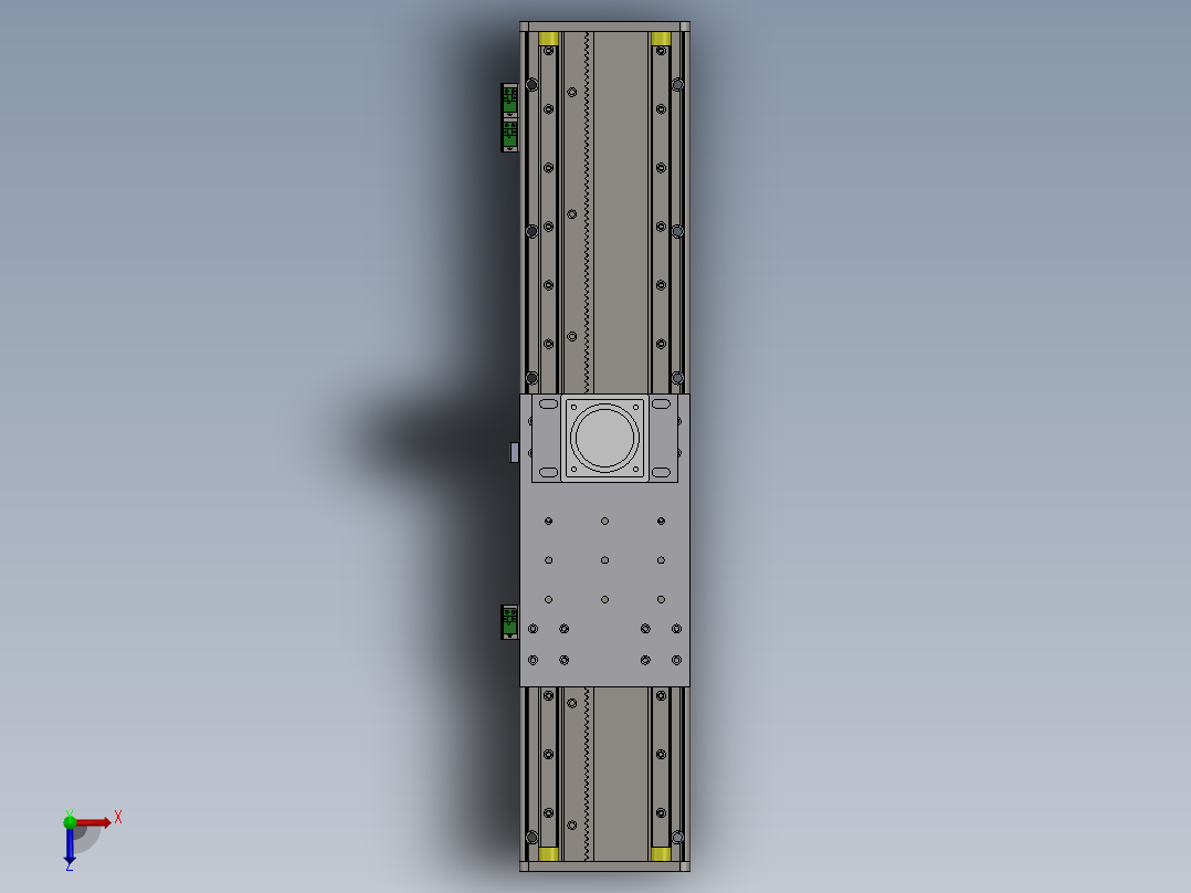 电动滑台模组ZDM175模型俯视图