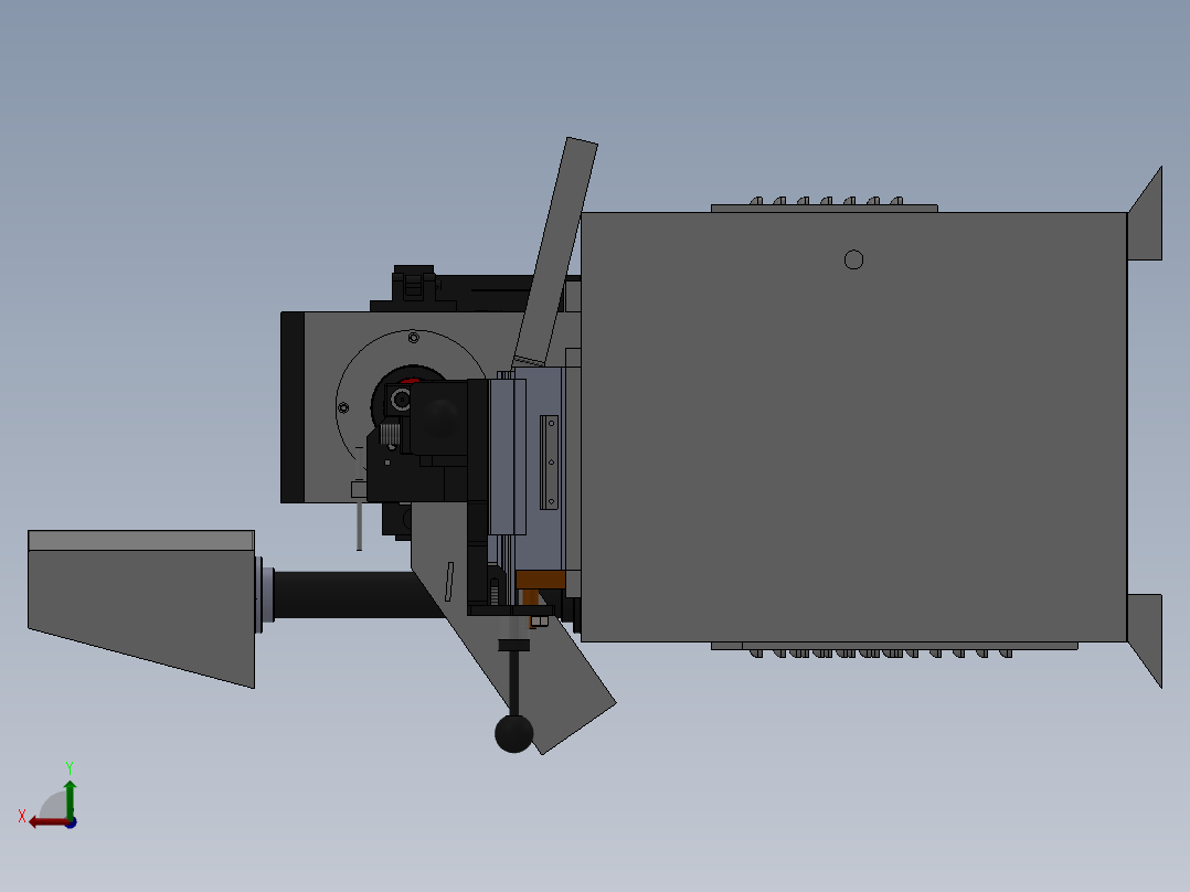 空管自动切管机三维模型后视图