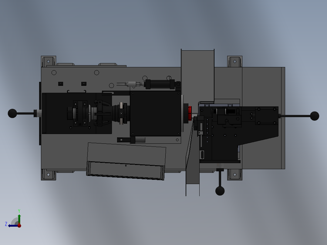 空管自动切管机三维模型右视图
