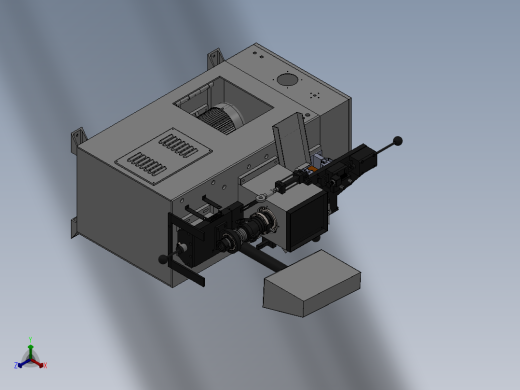 空管自动切管机三维模型正等轴测缩略图