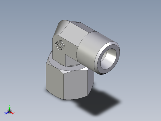 卡套式工业通用硬管接头EO_Swivel_nut_elbow_EW08SOMD71