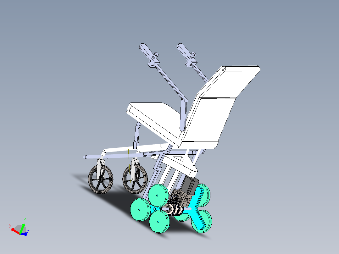 行星轮式电动爬楼轮椅10