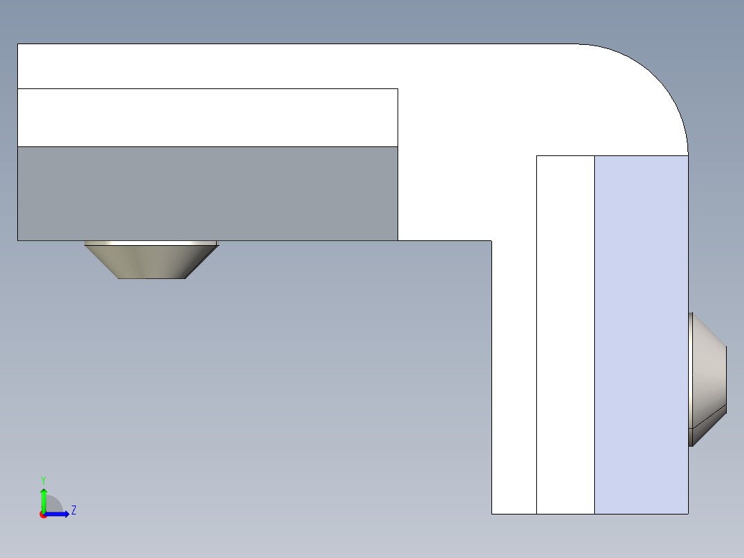 型材-BR 8-8 INNER BRACKET KJN535578左视图