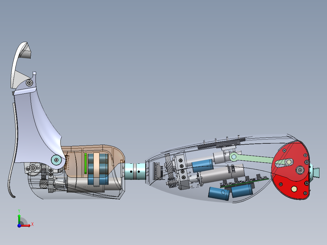 下肢假肢前视图