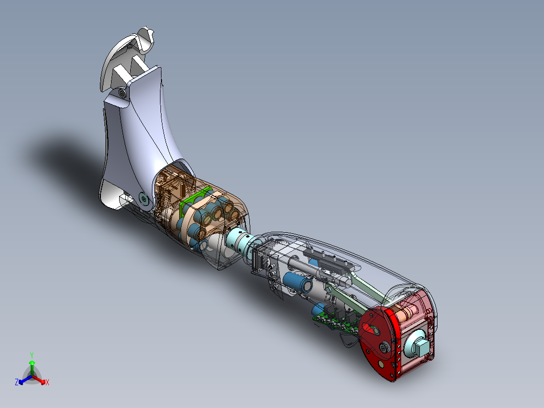 下肢假肢正等轴测图