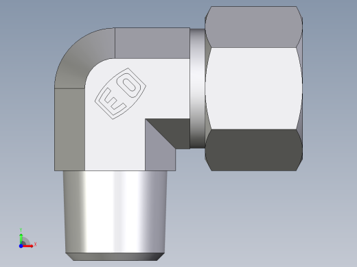 卡套式工业通用硬管接头EO_Male_stud_elbow_WE12LLR71前视缩略图