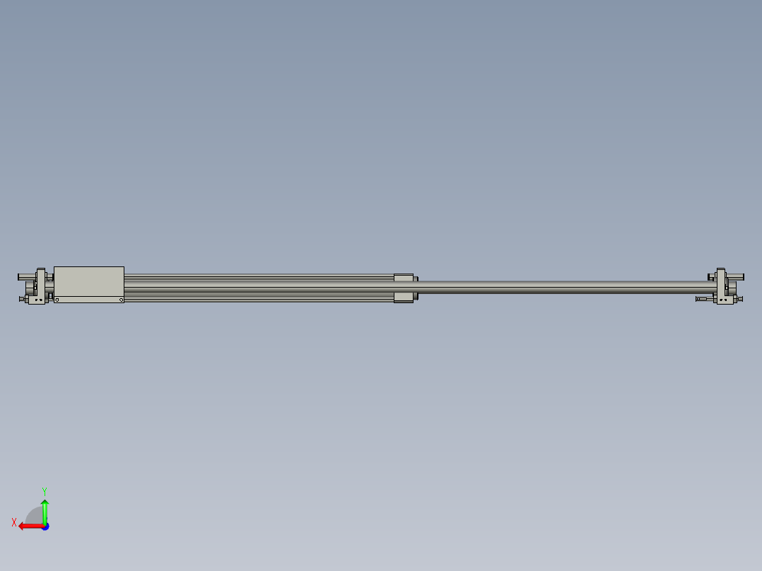 SLIDE 无杆气缸-PSC-N后视图