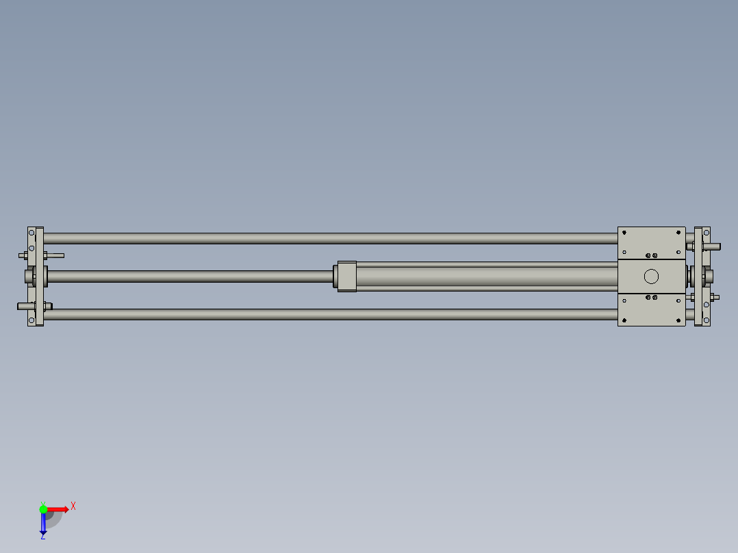 SLIDE 无杆气缸-PSC-N俯视图