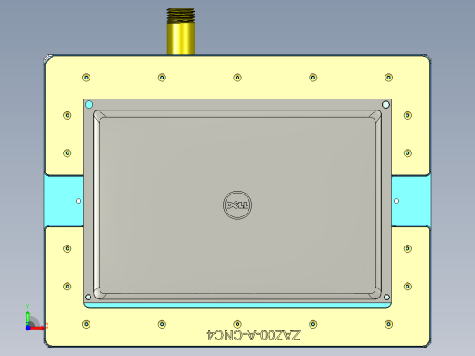 ZAZ00-A-笔记本CNC工装夹具三维模型CNC4铣弧度验证治具前视缩略图