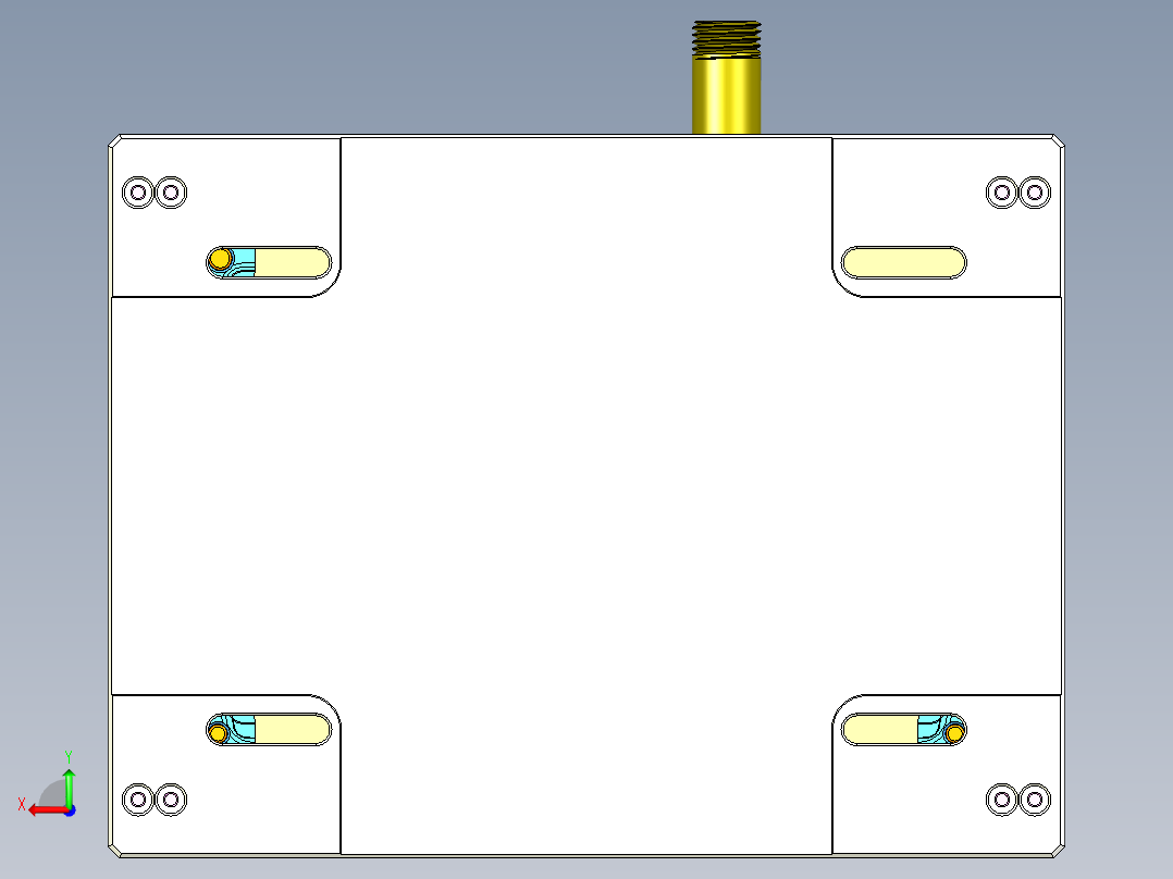ZAZ00-A-笔记本CNC工装夹具三维模型CNC4铣弧度验证治具后视图