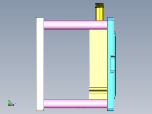 ZAZ00-A-笔记本CNC工装夹具三维模型CNC4铣弧度验证治具左视缩略图