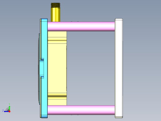 ZAZ00-A-笔记本CNC工装夹具三维模型CNC4铣弧度验证治具右视缩略图