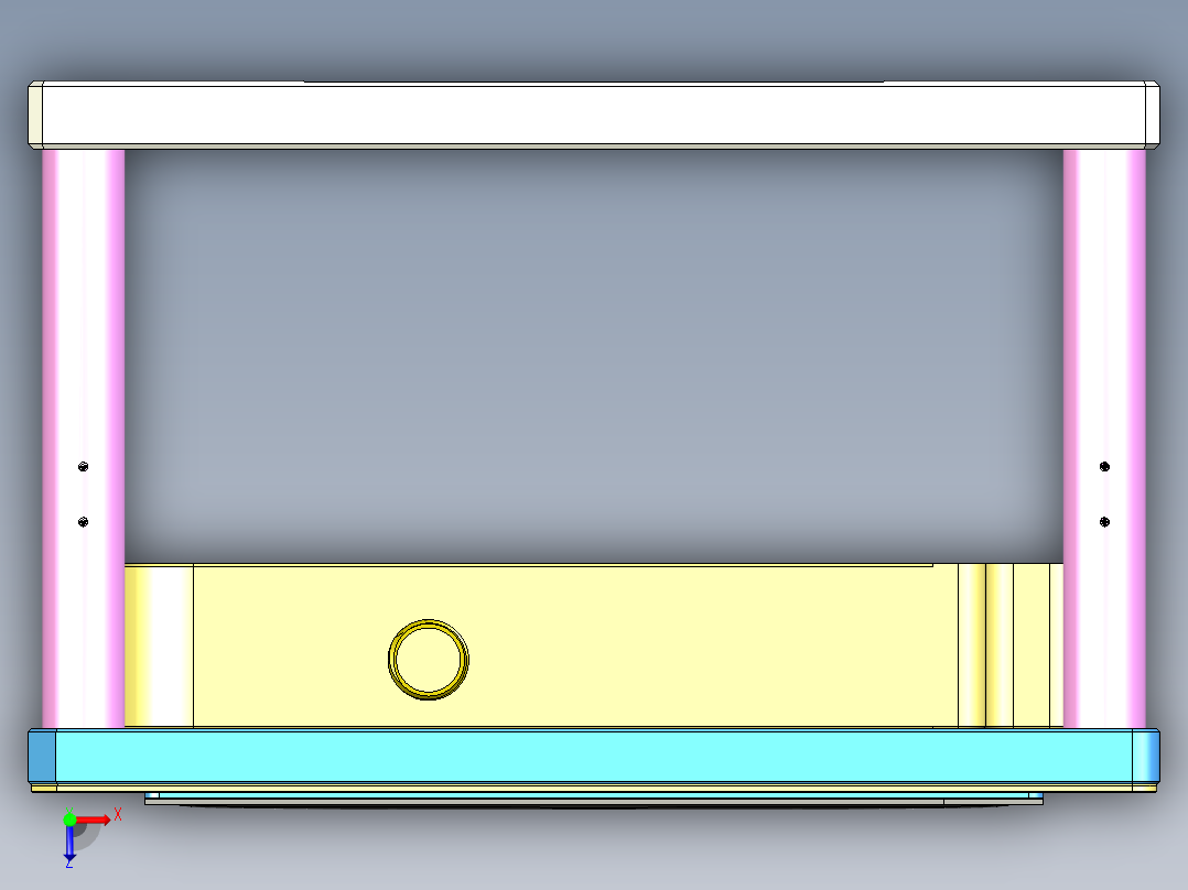 ZAZ00-A-笔记本CNC工装夹具三维模型CNC4铣弧度验证治具俯视图