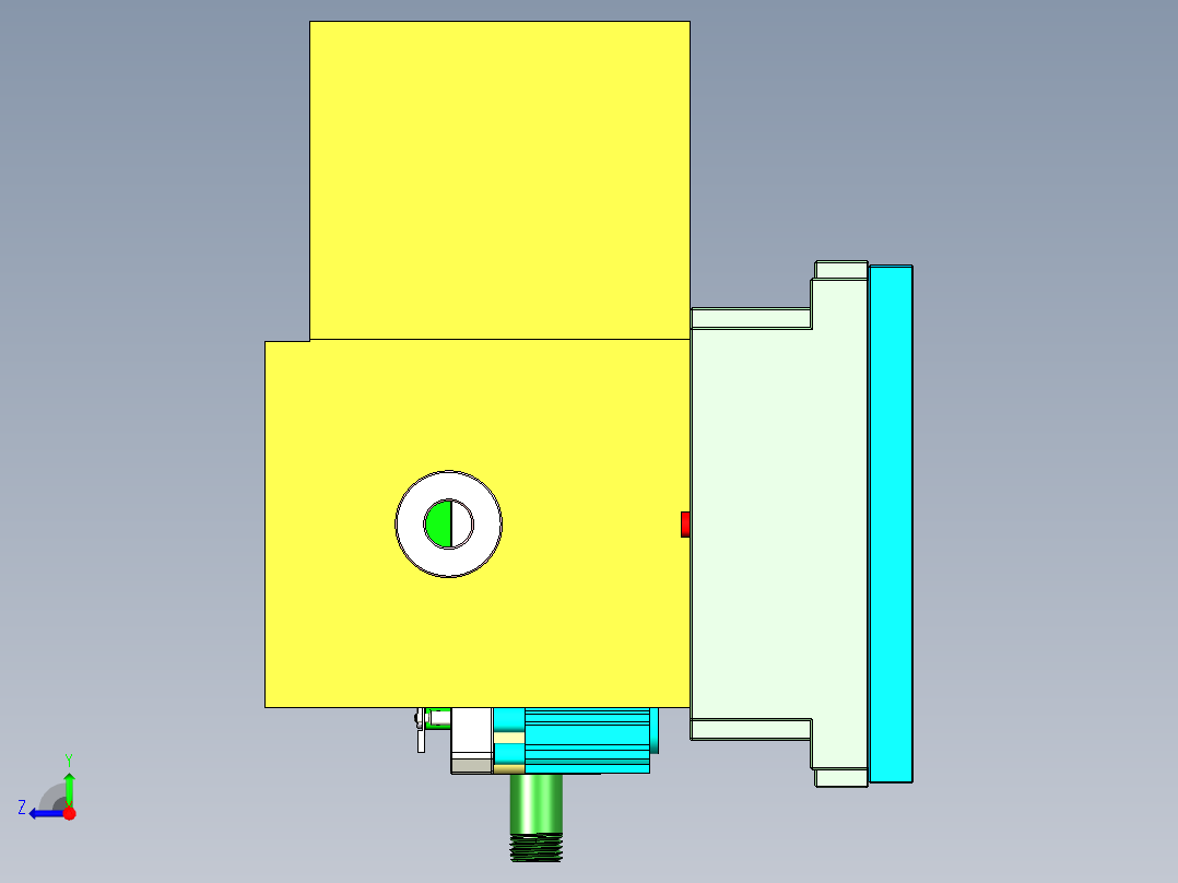 ZAZ00-Aam笔记本CNC工装夹具三维模型-CNC6-0210右视图