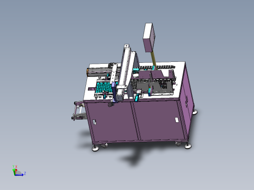 一种萃盘叠放上料设备sw18可编辑