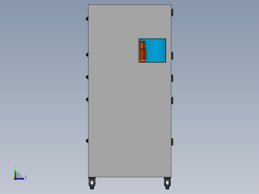 单机滤筒除尘器后视图
