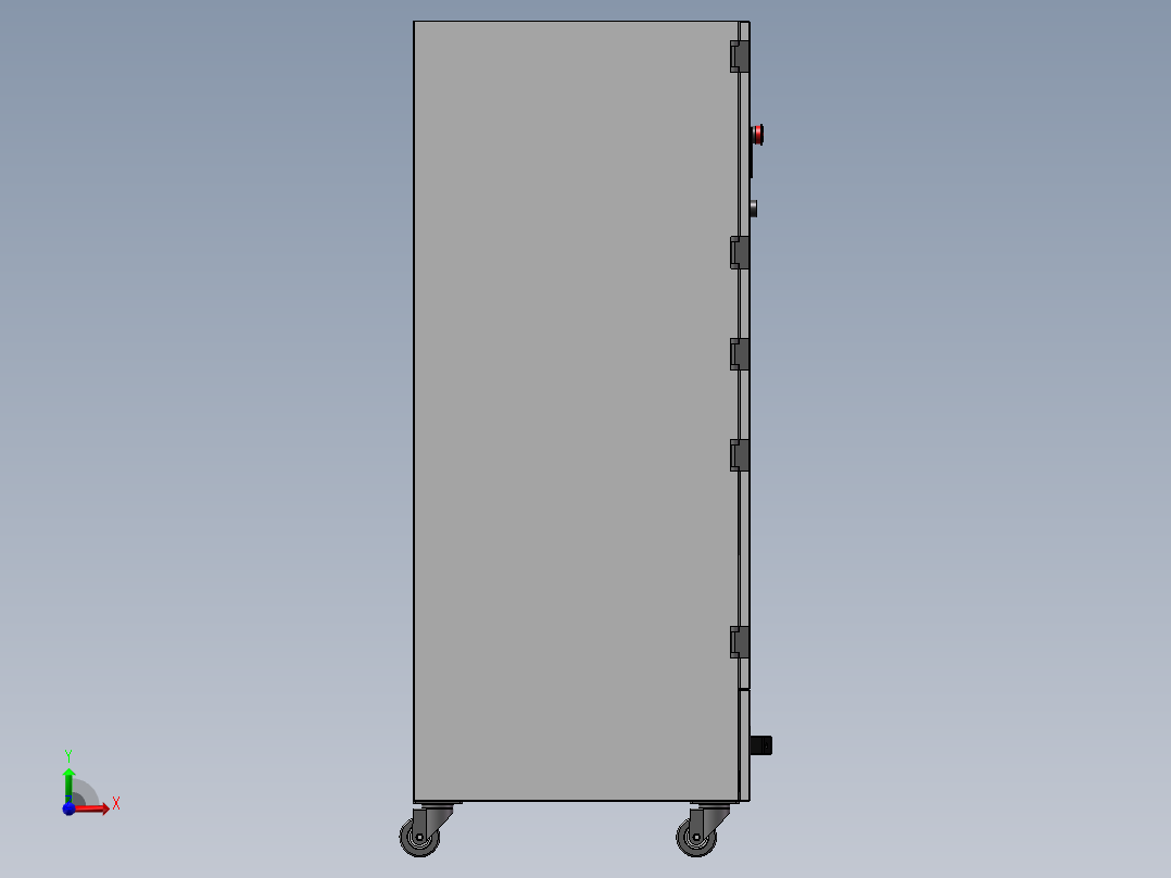 单机滤筒除尘器左视图