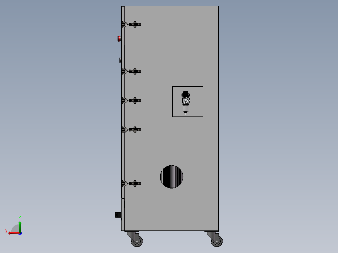 单机滤筒除尘器右视图