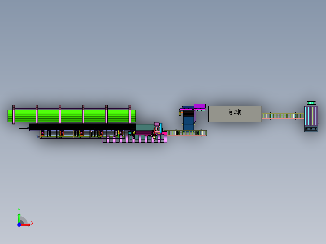 圆筒切割机械制造设备前视图