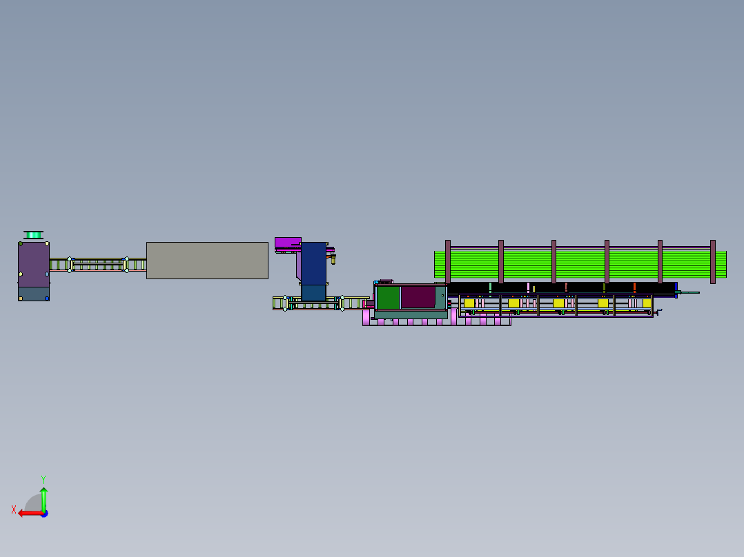 圆筒切割机械制造设备后视图