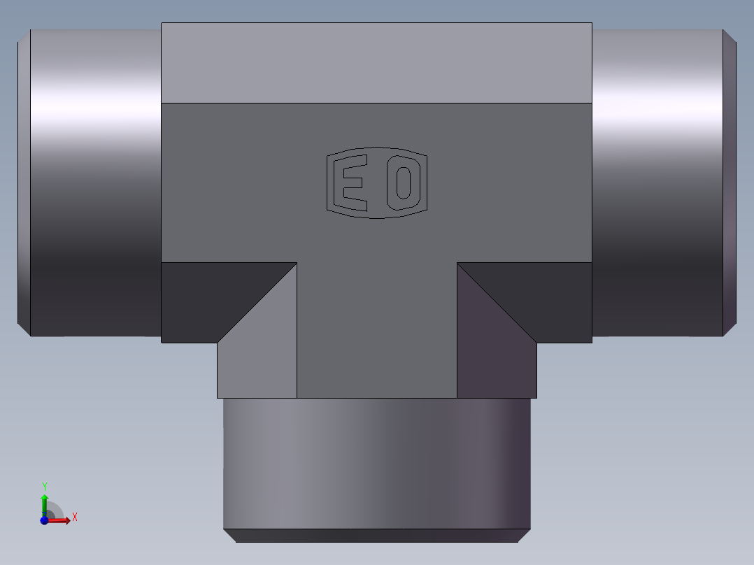 AC+AD 三通接头 T、AC-30前视图