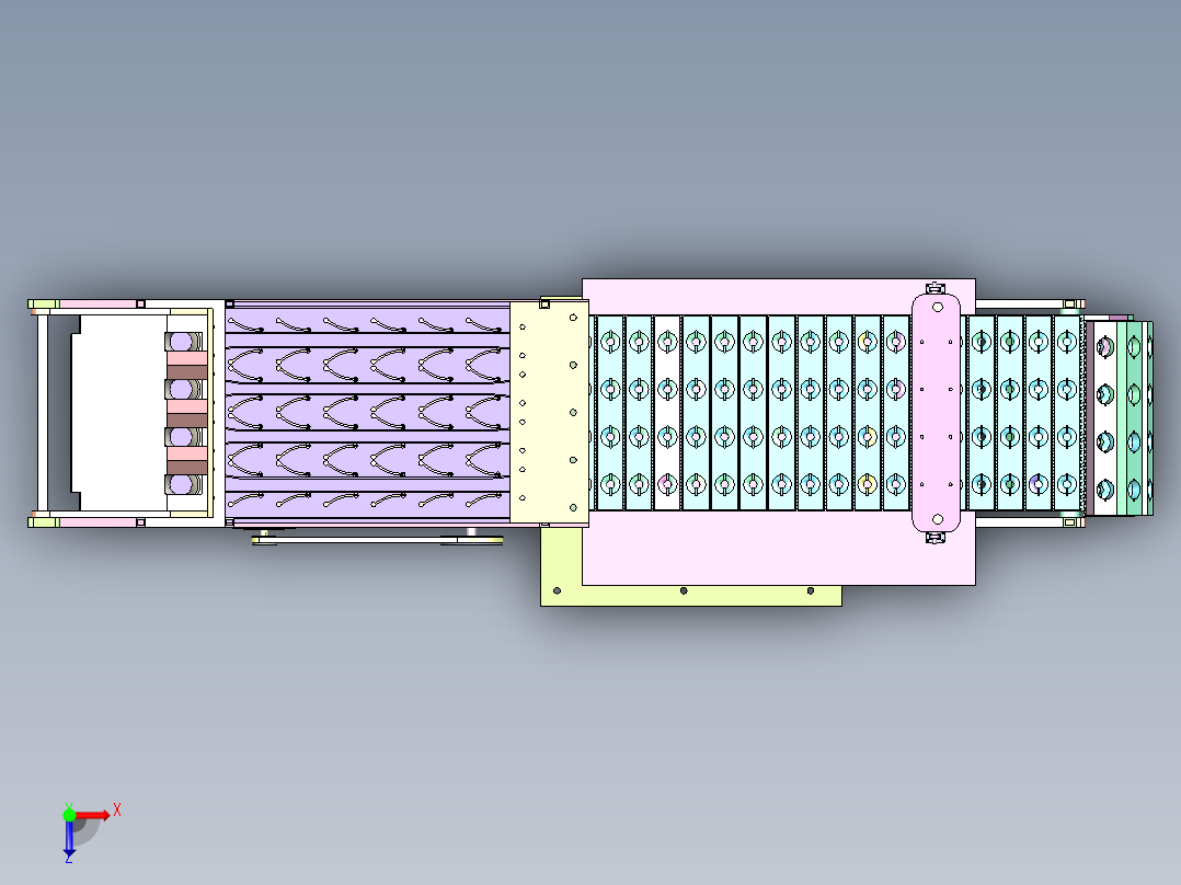 FG-610 汽车橡胶密封件自动分料整形机俯视图