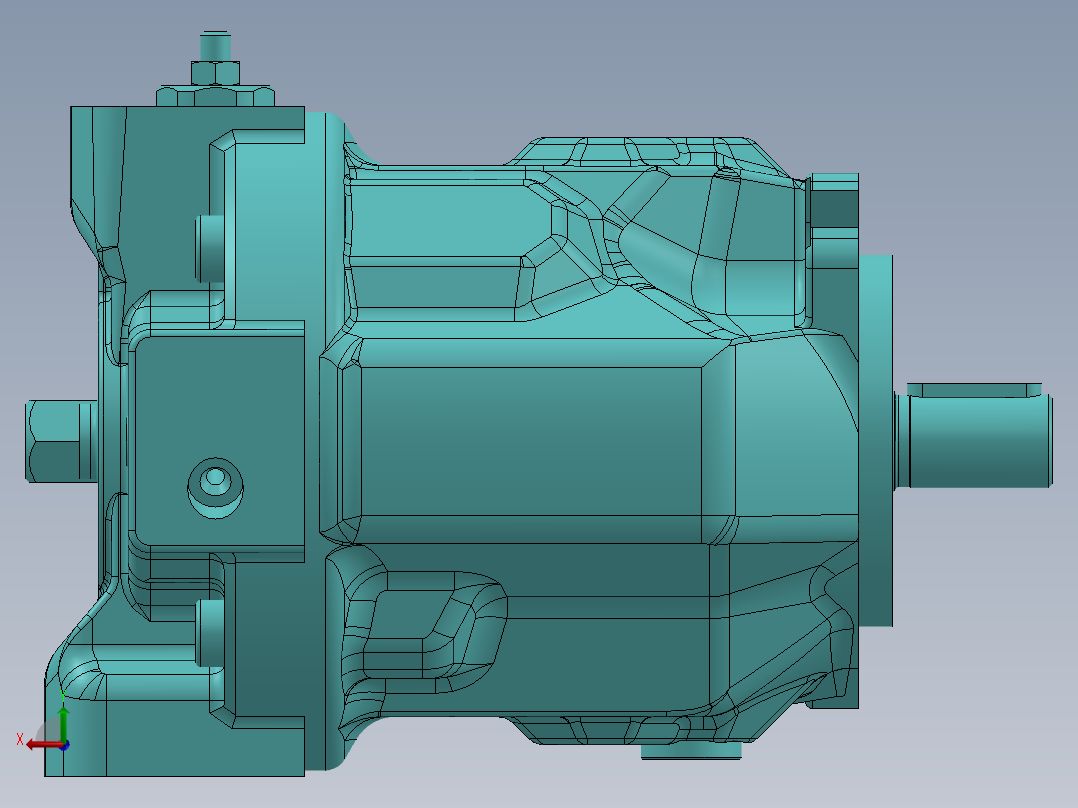 液压泵A10VSO45DFR1-31R-VPA12N00后视图