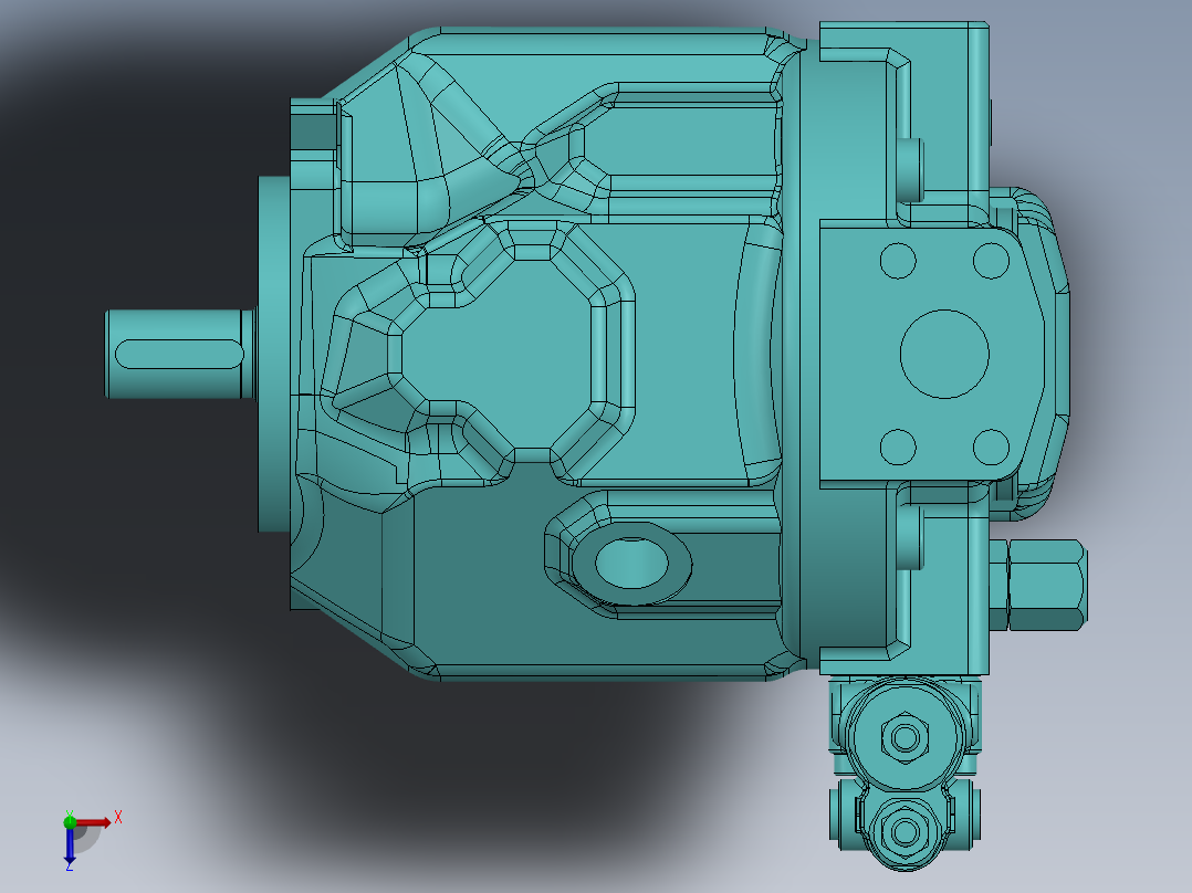 液压泵A10VSO45DFR1-31R-VPA12N00俯视图