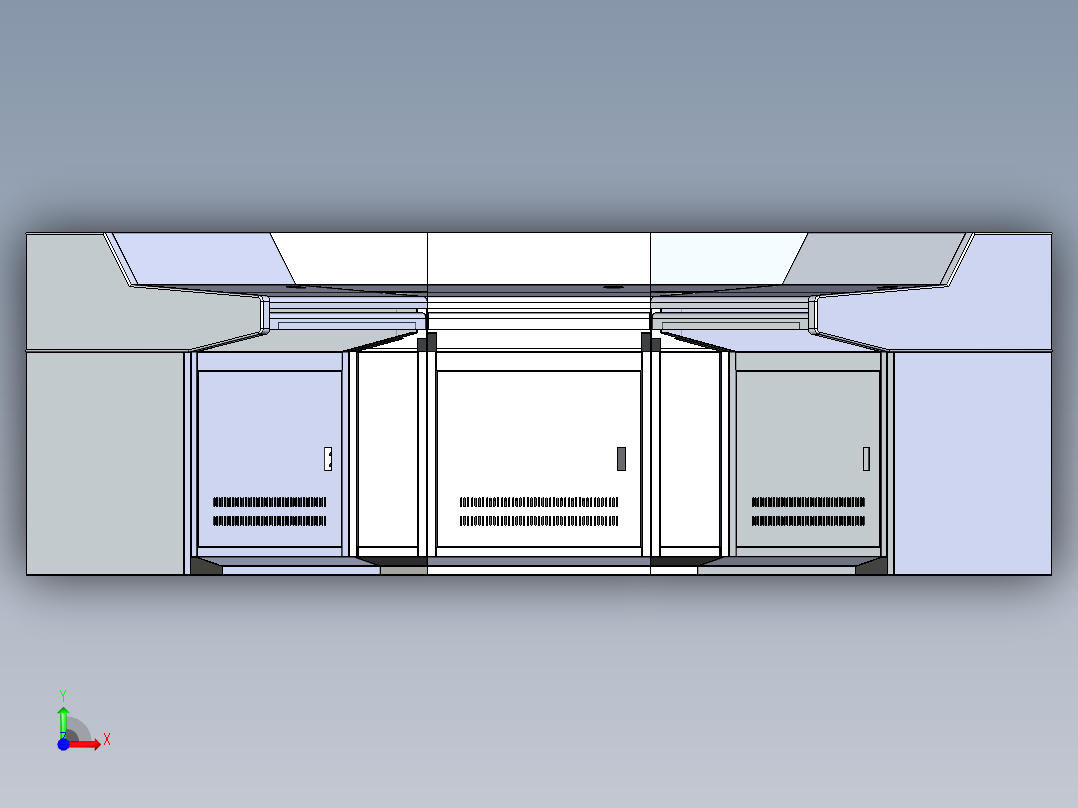 转角操作台前视图