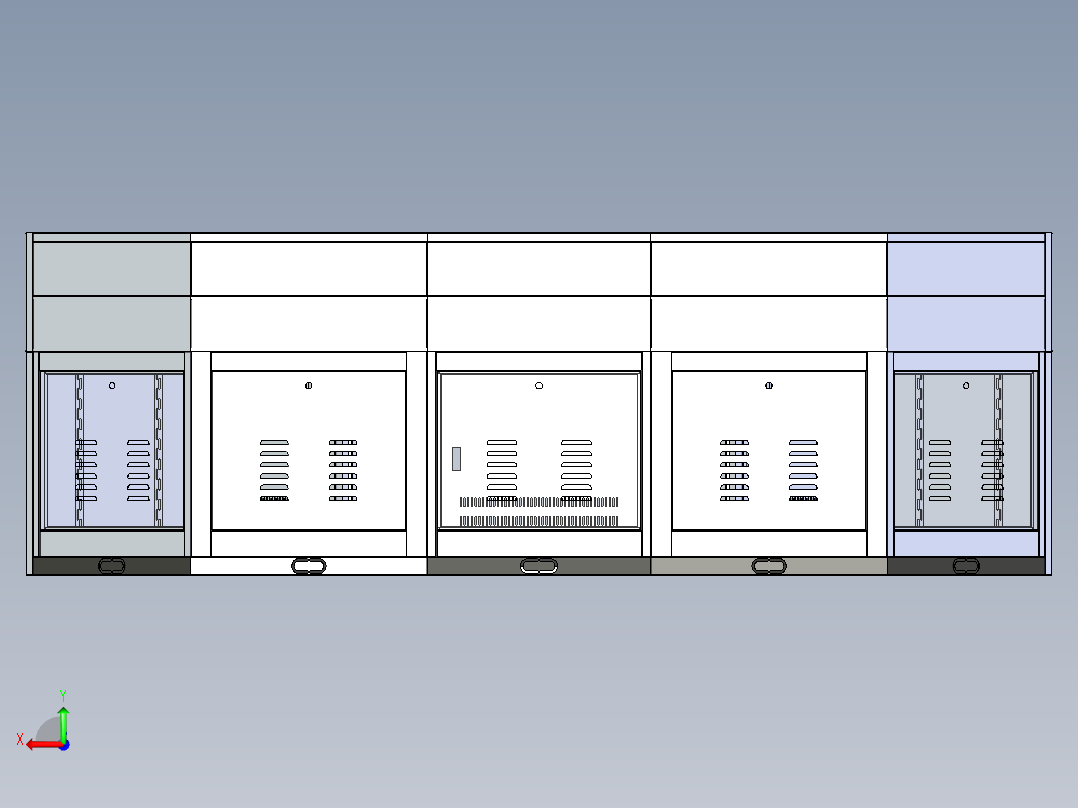 转角操作台后视图