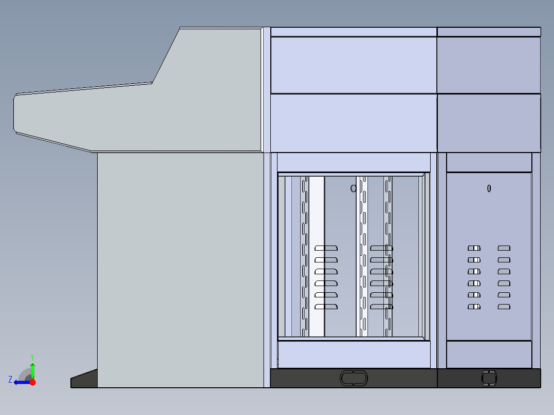 转角操作台右视图