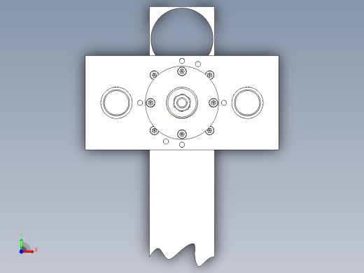 罩圈落料拉深冲孔翻边复合模前视缩略图