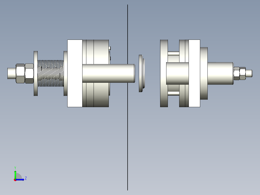 罩圈落料拉深冲孔翻边复合模左视图