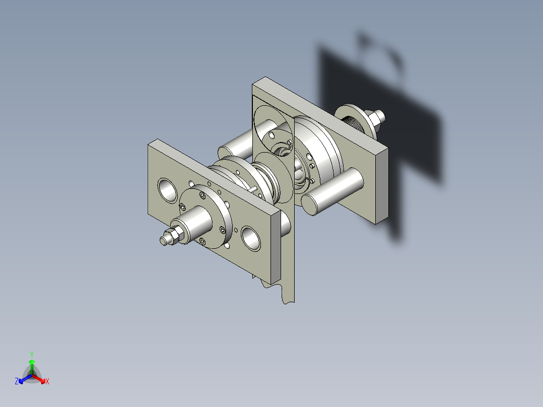 罩圈落料拉深冲孔翻边复合模正等轴测图