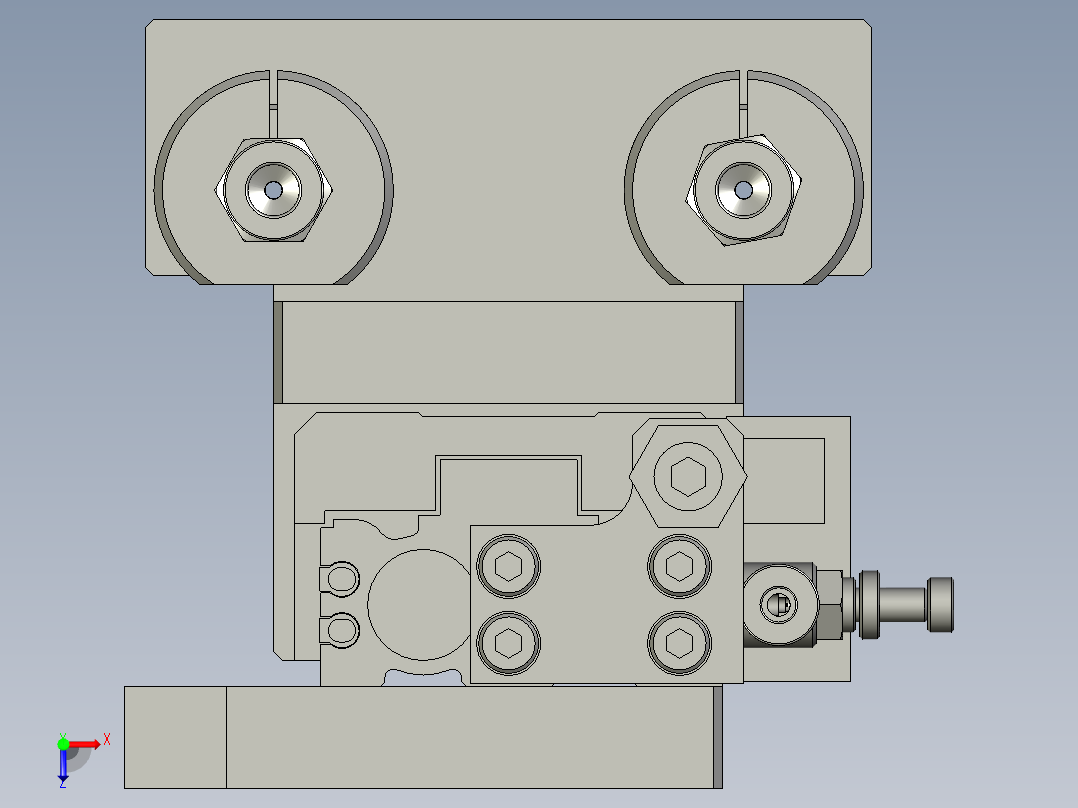钢珠上料机构俯视图